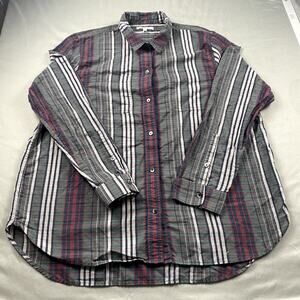 Madewell Top Women XXL Gray Plaid Button Up Long Sleeve Shirt K5917 EUC